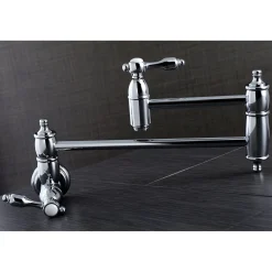 Kingston Brass Tudor Wall Mount Pot Filler Kitchen Faucet