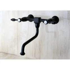 Kingston Brass Tudor Wall Mount 8" Center Vessel Sink Faucet