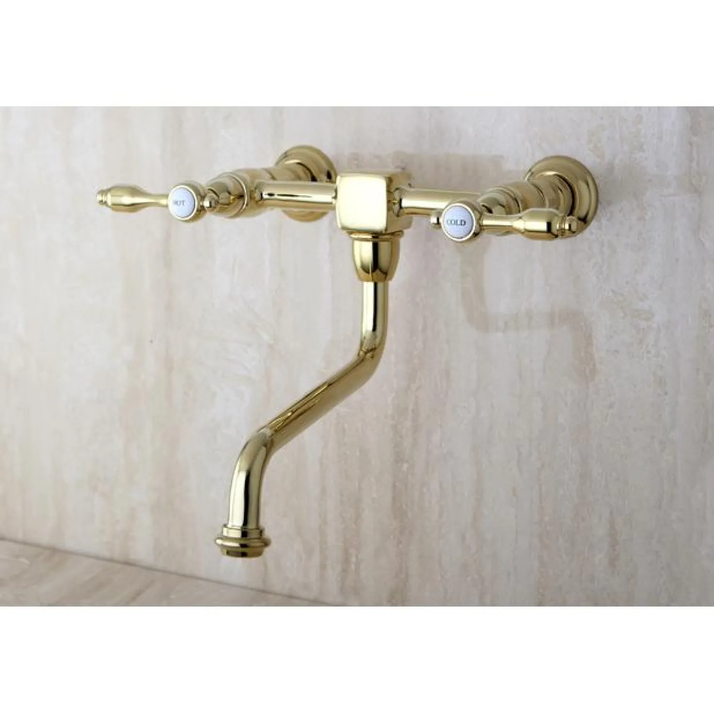 Kingston Brass Tudor Wall Mount 8" Center Vessel Sink Faucet