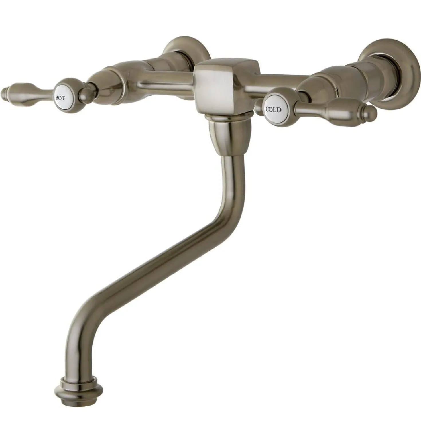 Kingston Brass Tudor Wall Mount 8" Center Vessel Sink Faucet