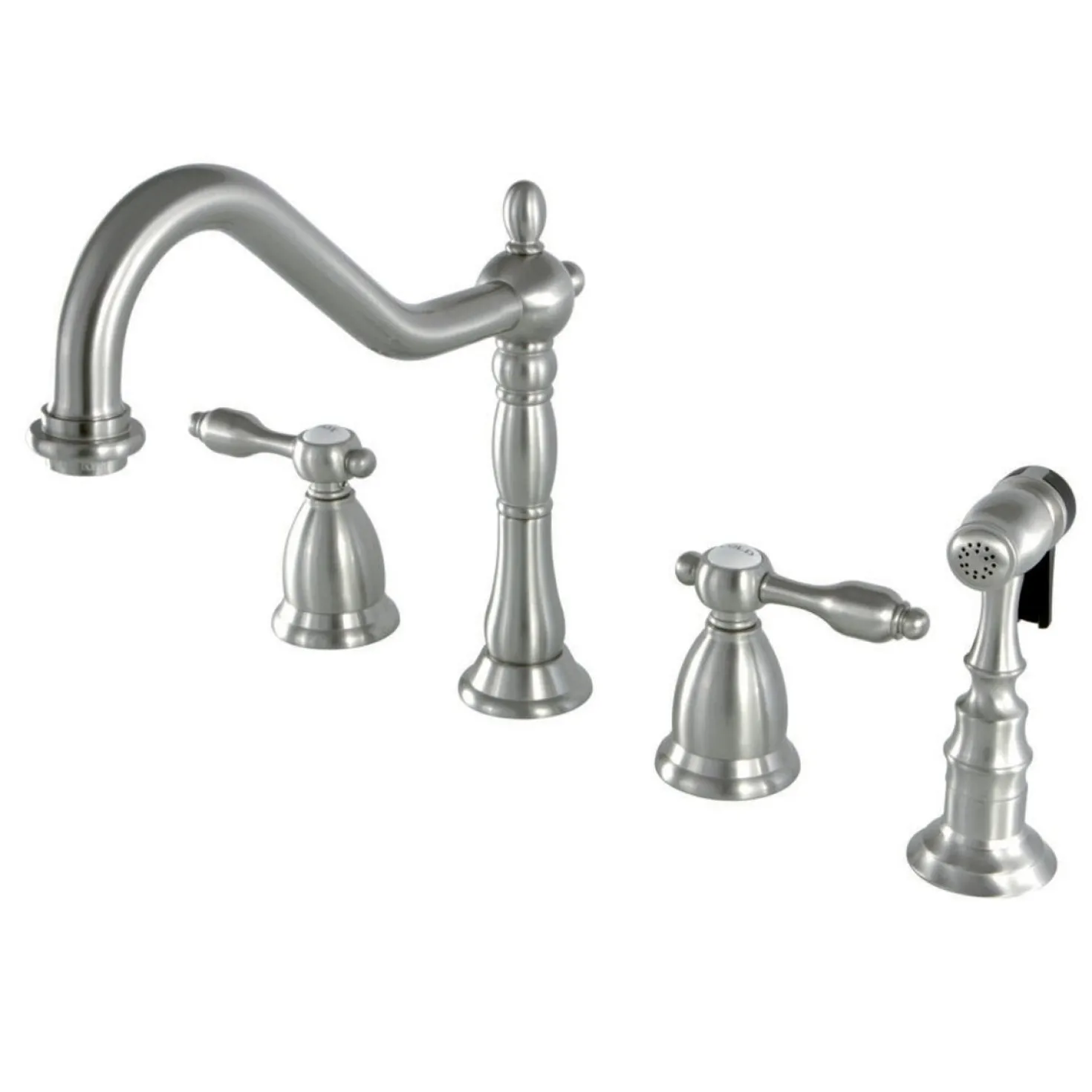 Kingston Brass Tudor Widespread Kitchen Faucet