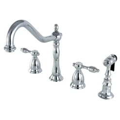 Kingston Brass Tudor Widespread Kitchen Faucet