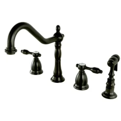 Kingston Brass Tudor Widespread Kitchen Faucet