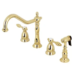 Kingston Brass Tudor Widespread Kitchen Faucet