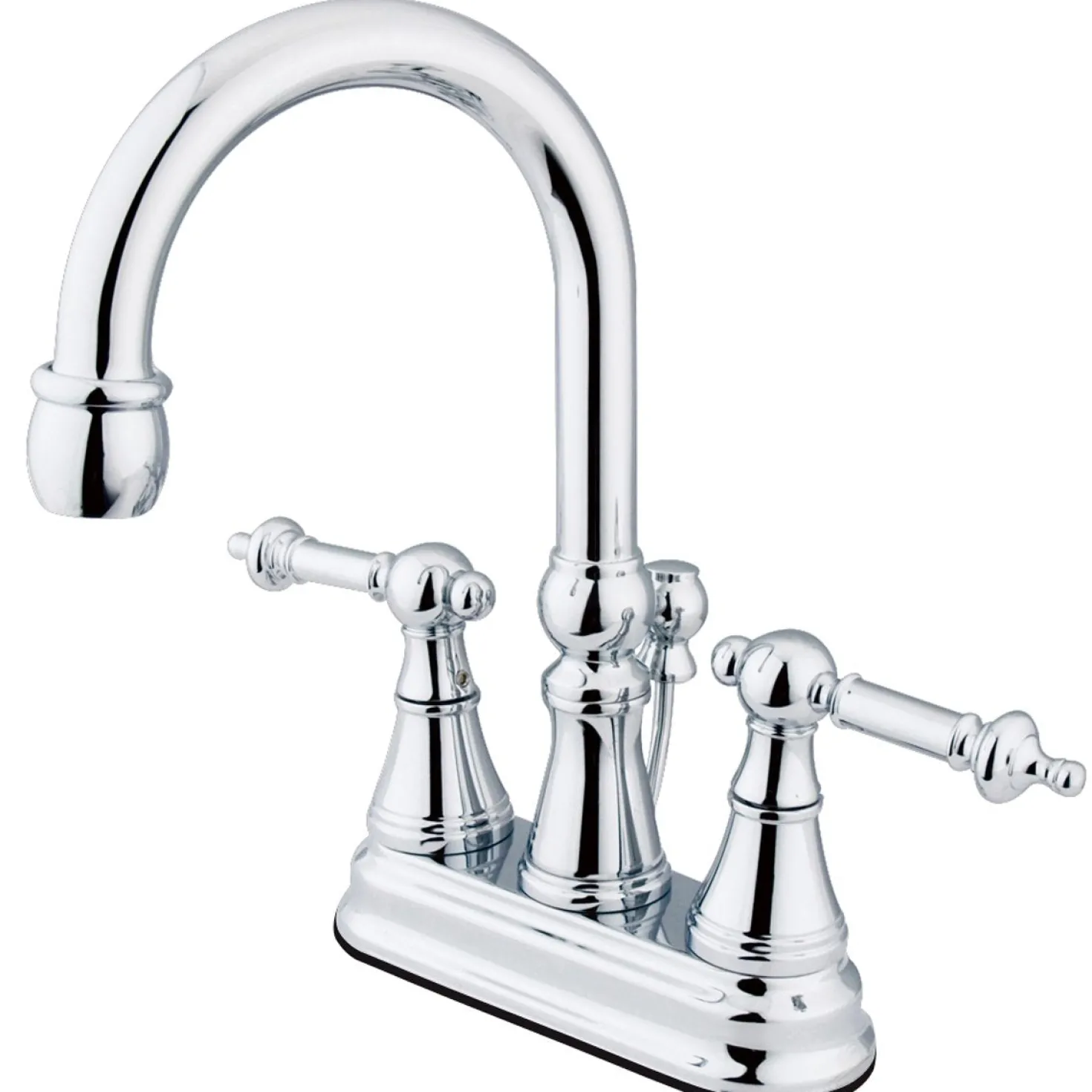 Kingston Brass Tuscany Handle 4" Centerset Lavatory Faucet with Brass Pop-up