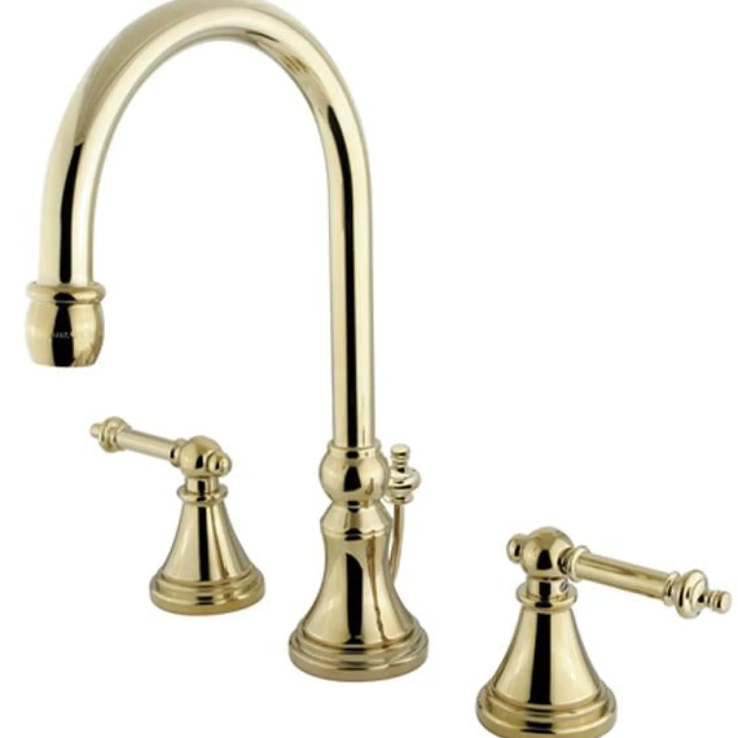 Kingston Brass Tuscany Handle 8" to 16" Widespread Lavatory Faucet with Brass Pop-up