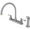 Kingston Brass Twin-Handle Centerset Kitchen Faucet