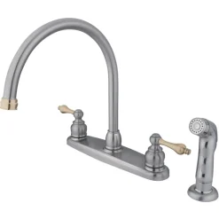 Kingston Brass Twin-Handle Centerset Kitchen Faucet