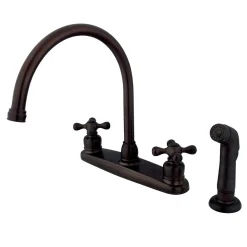 Kingston Brass Twin-Handle 8" Centerset Kitchen Faucet