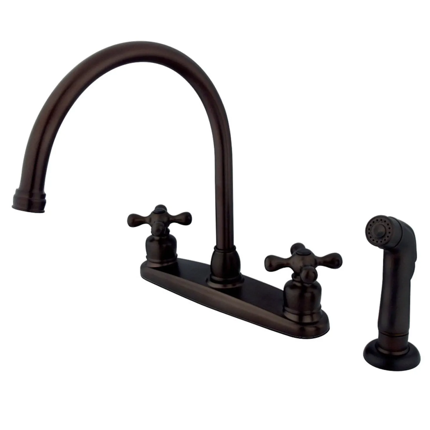 Kingston Brass Twin-Handle 8" Centerset Kitchen Faucet