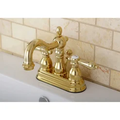 Kingston Brass Twin Handles 4-Inch Centerset Bathroom Faucet