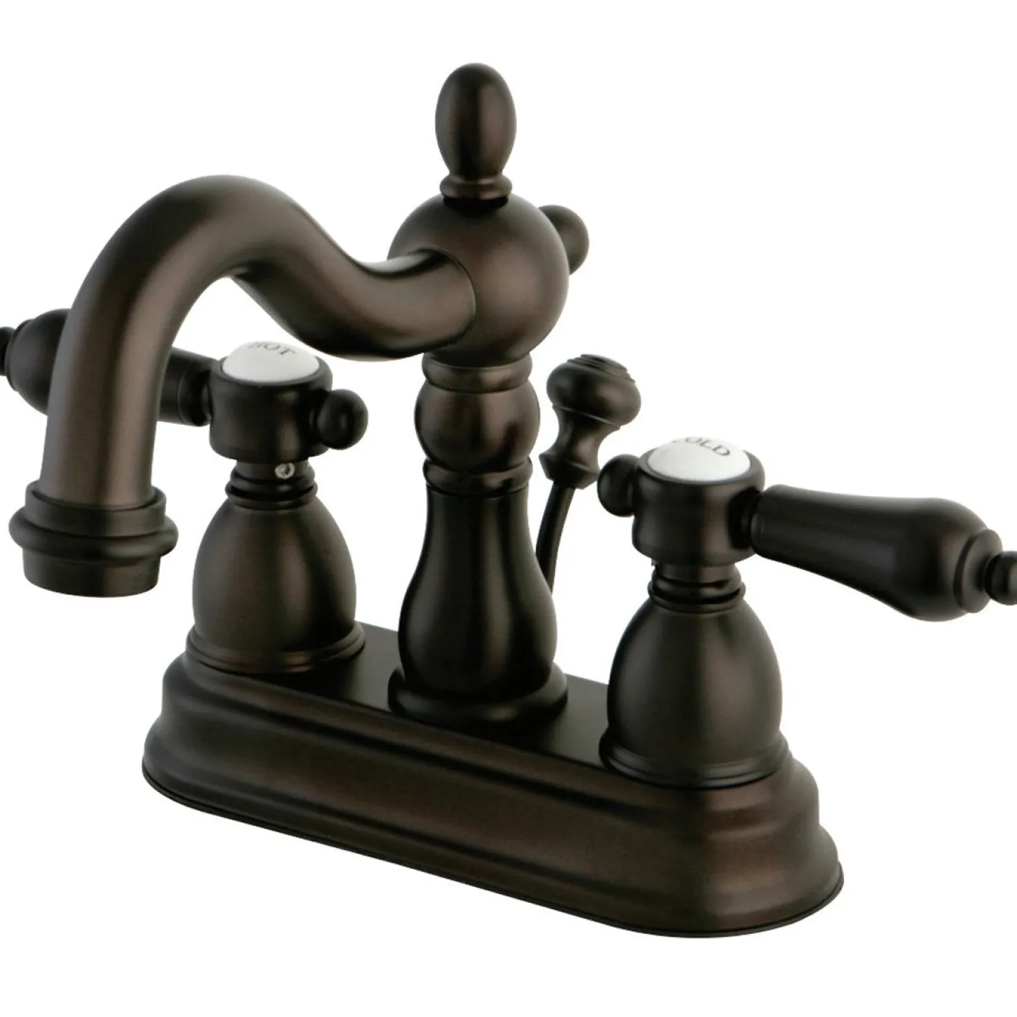 Kingston Brass Twin Handles 4-Inch Centerset Bathroom Faucet