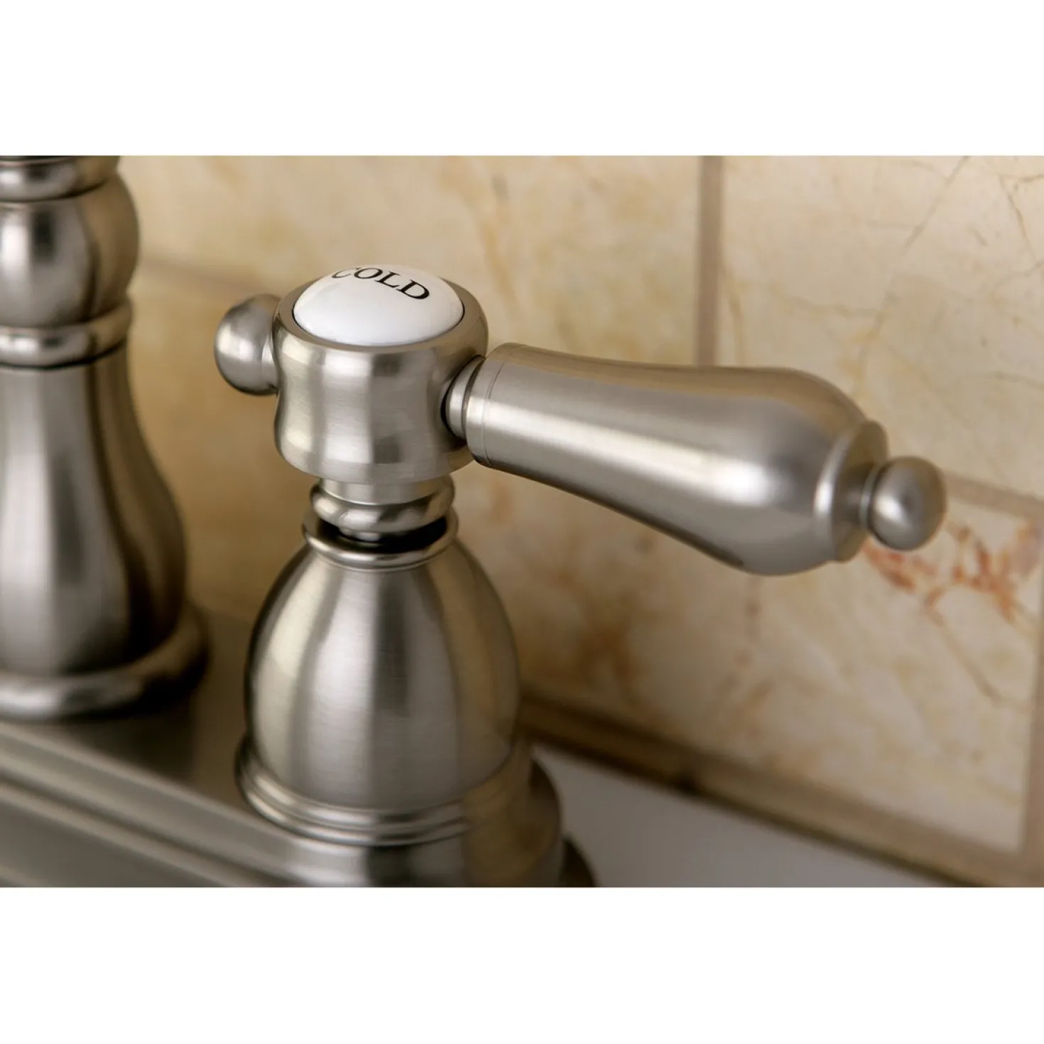 Kingston Brass Twin Handles 4-Inch Centerset Bathroom Faucet