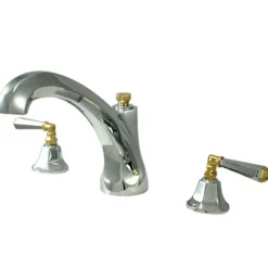 Kingston Brass Two Handle 8" to 36" Widespread Roman Tub Filler
