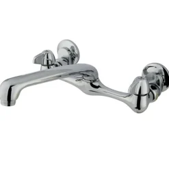 Kingston Brass Two Handle Wall Mount Kitchen Faucet