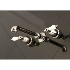 Kingston Brass Two-Handle Wall Mount Bathroom Faucet