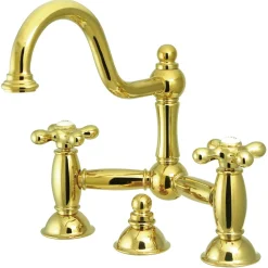 Kingston Brass Two Handle 8" Widespread Lavatory Faucet with Brass Pop-up
