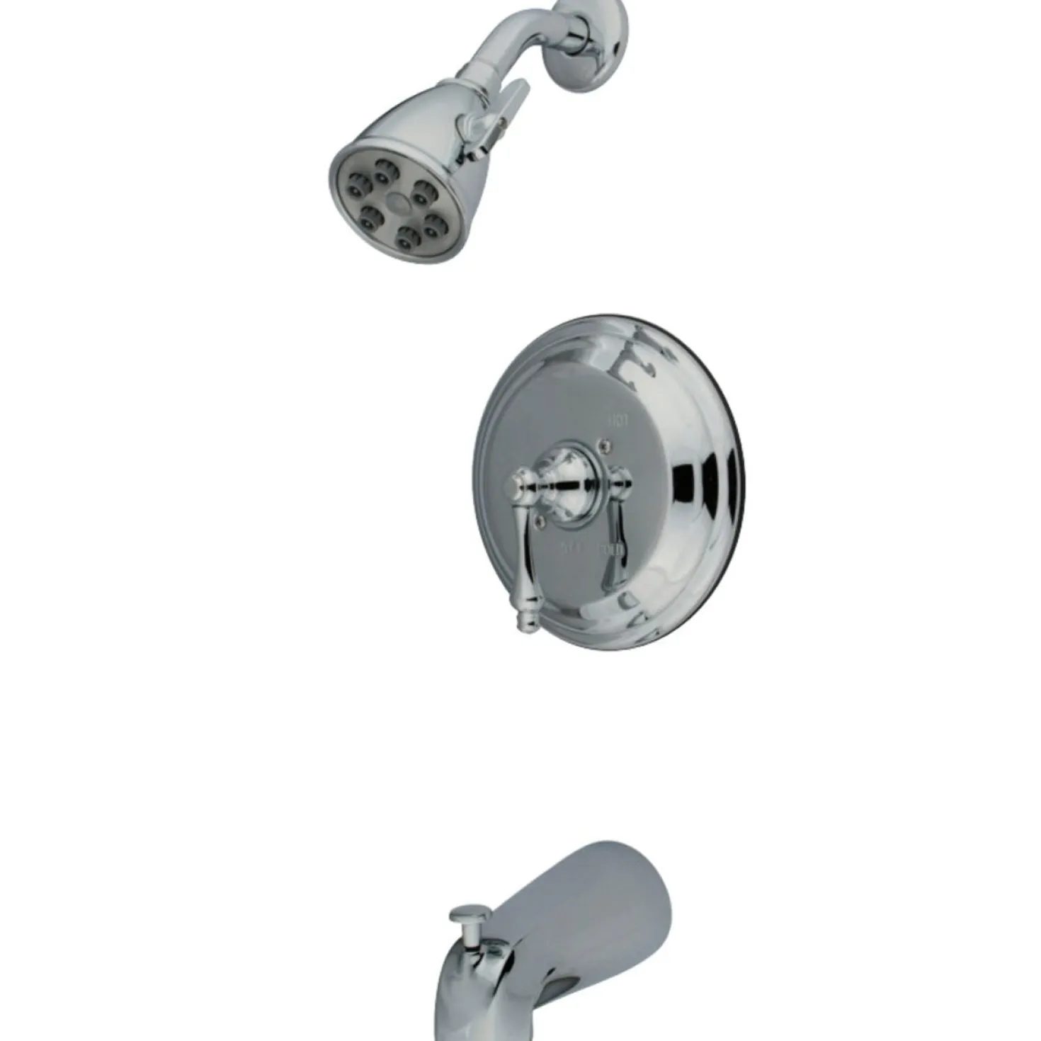 Kingston Brass VB3631AL Restoration Tub and Shower Faucet in Polished Chrome
