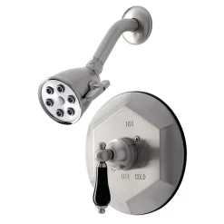 Kingston Brass VB4638PKLSO Metropolitan Onyx Shower Faucet Only with Lever Handle in Brushed Nickel