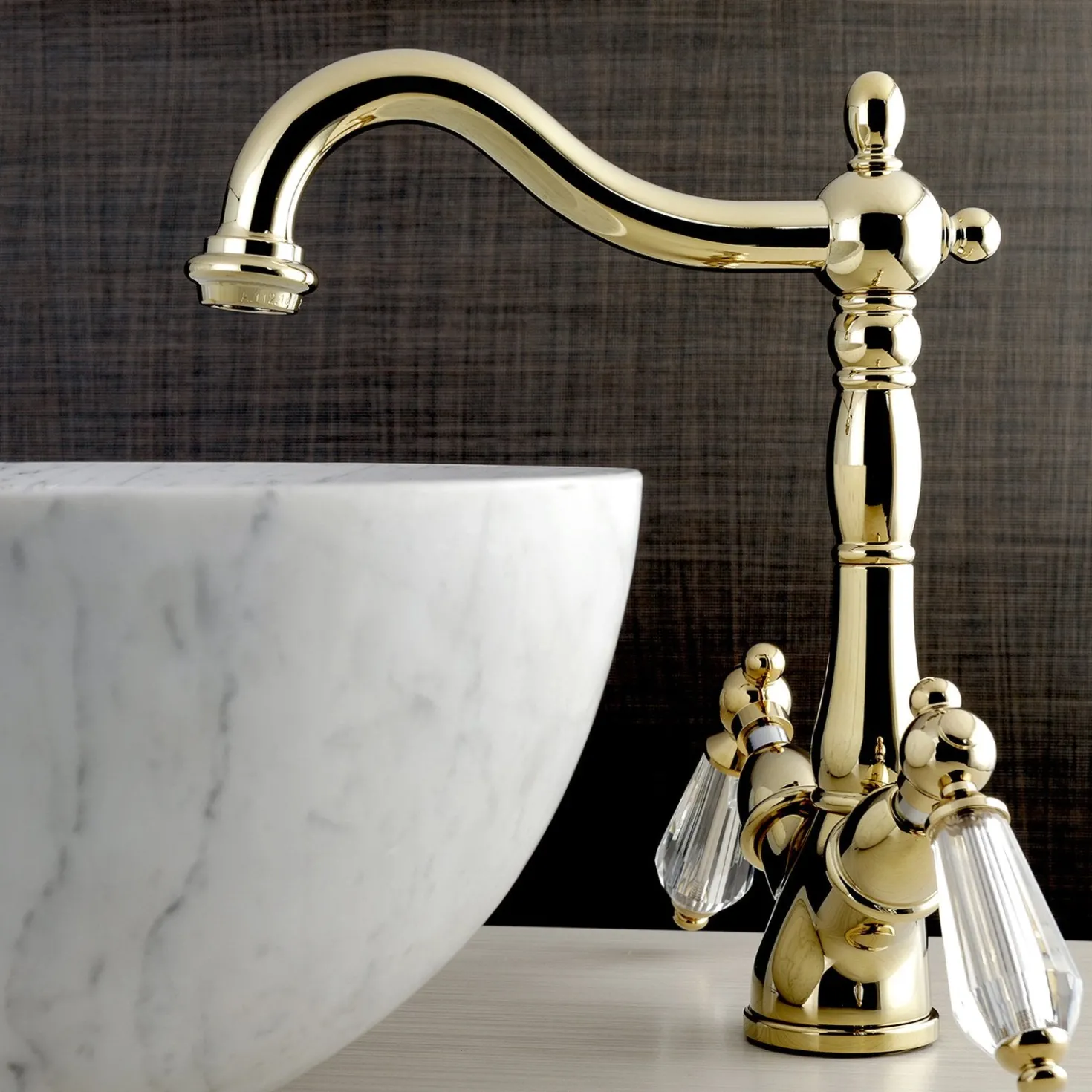 Kingston Brass Vessel Sink Faucet with Deck Plate