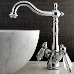 Kingston Brass Vessel Sink Faucet with Deck Plate