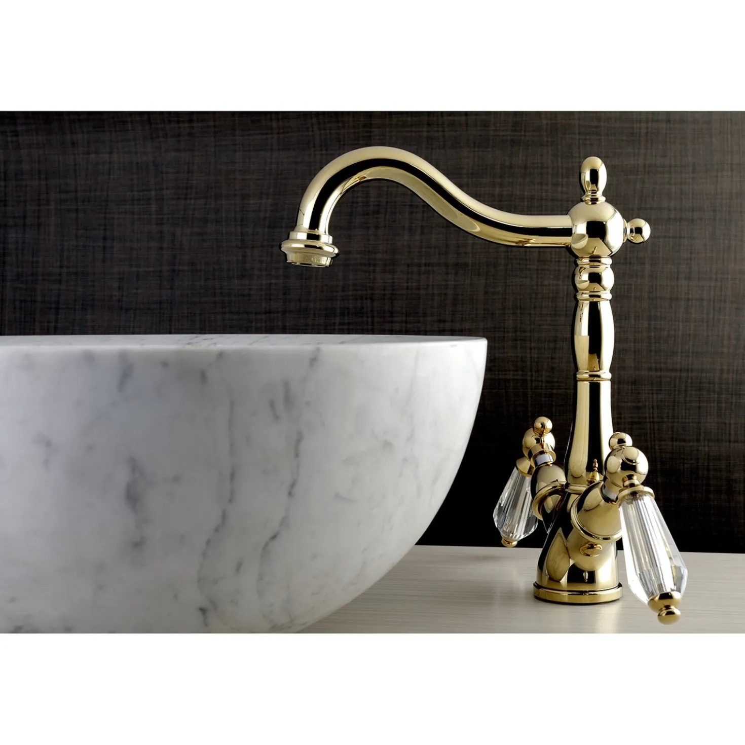 Kingston Brass Vessel Sink Faucet with Deck Plate