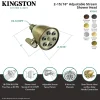 Kingston Brass Victorian Adjustable 3" - 6 Jet Spray Shower Head