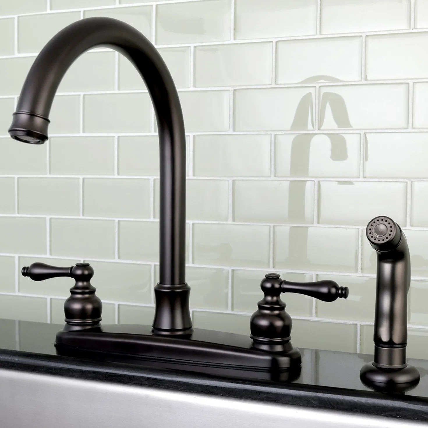 Kingston Brass Victorian Centerset Kitchen Faucet