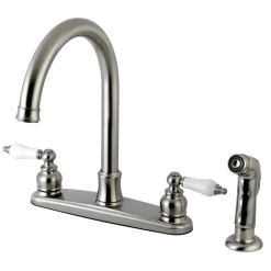 Kingston Brass Victorian Centerset Deck Mount Kitchen Faucet