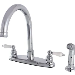Kingston Brass Victorian Centerset Deck Mount Kitchen Faucet