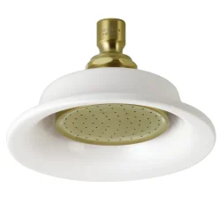 Kingston Brass Victorian Ceramic Shower Head in Brushed Brass