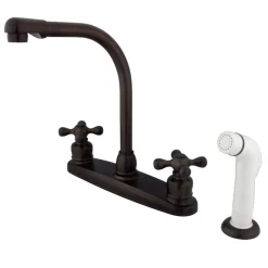 Kingston Brass Victorian Cross-Handle Centerset Kitchen Faucet