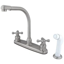 Kingston Brass Victorian Cross-Handle Centerset Kitchen Faucet