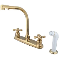 Kingston Brass Victorian Cross-Handle Centerset Kitchen Faucet