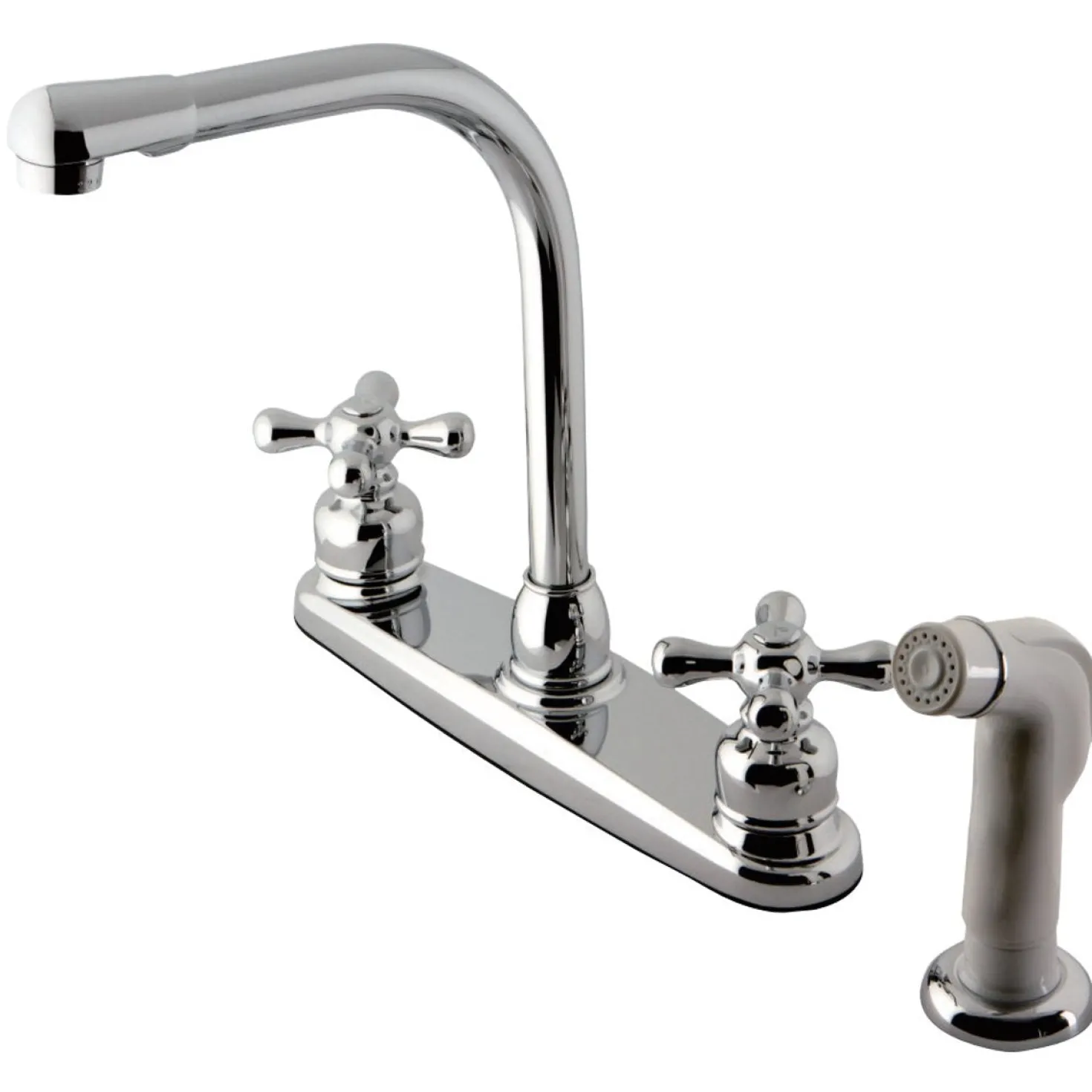 Kingston Brass Victorian Cross-Handle Centerset Kitchen Faucet