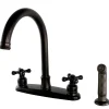 Kingston Brass Victorian Deck Mount Centerset Kitchen Faucet