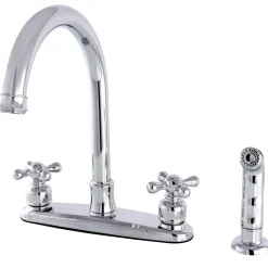 Kingston Brass Victorian Deck Mount Centerset Kitchen Faucet