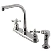 Kingston Brass Victorian Deck Mount Centerset 4-Hole Kitchen Faucet