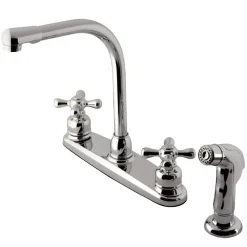 Kingston Brass Victorian Deck Mount Centerset 4-Hole Kitchen Faucet