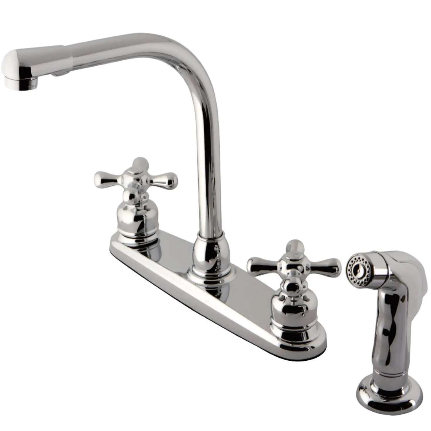 Kingston Brass Victorian Deck Mount Centerset 4-Hole Kitchen Faucet