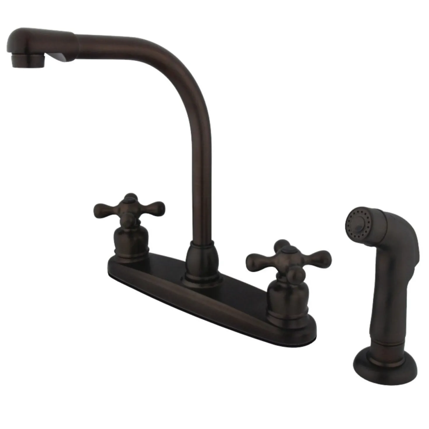 Kingston Brass Victorian Deck Mount Centerset 4-Hole Kitchen Faucet