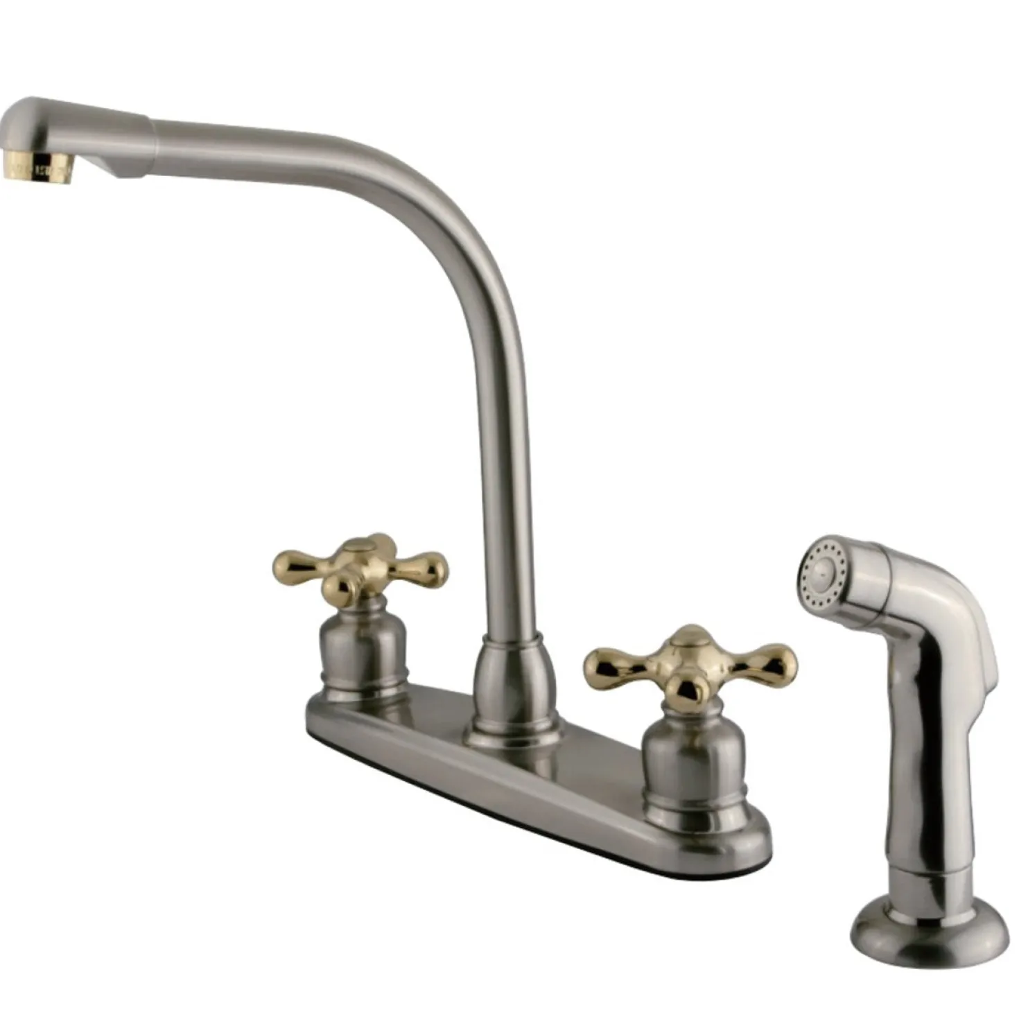 Kingston Brass Victorian Deck Mount Centerset 4-Hole Kitchen Faucet