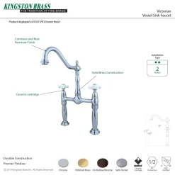 Kingston Brass Victorian Deck Mount 2-Hole Vessel Sink Faucet