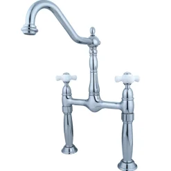 Kingston Brass Victorian Deck Mount 2-Hole Vessel Sink Faucet