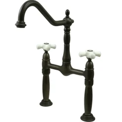 Kingston Brass Victorian Deck Mount 2-Hole Vessel Sink Faucet