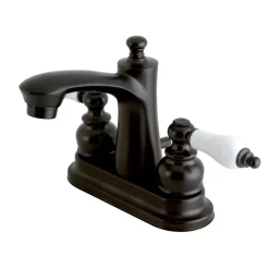 Kingston Brass Victorian Deck Mount 4-Inch Centerset Bathroom Faucet