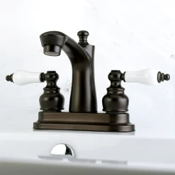 Kingston Brass Victorian Deck Mount 4-Inch Centerset Bathroom Faucet