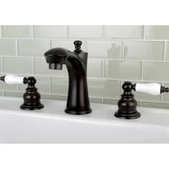 Kingston Brass Victorian Deck Mount 8-Inch Widespread Bathroom Faucet