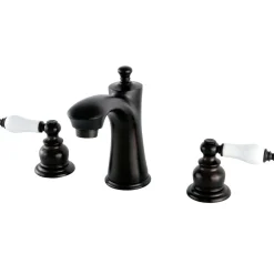 Kingston Brass Victorian Deck Mount 8-Inch Widespread Bathroom Faucet