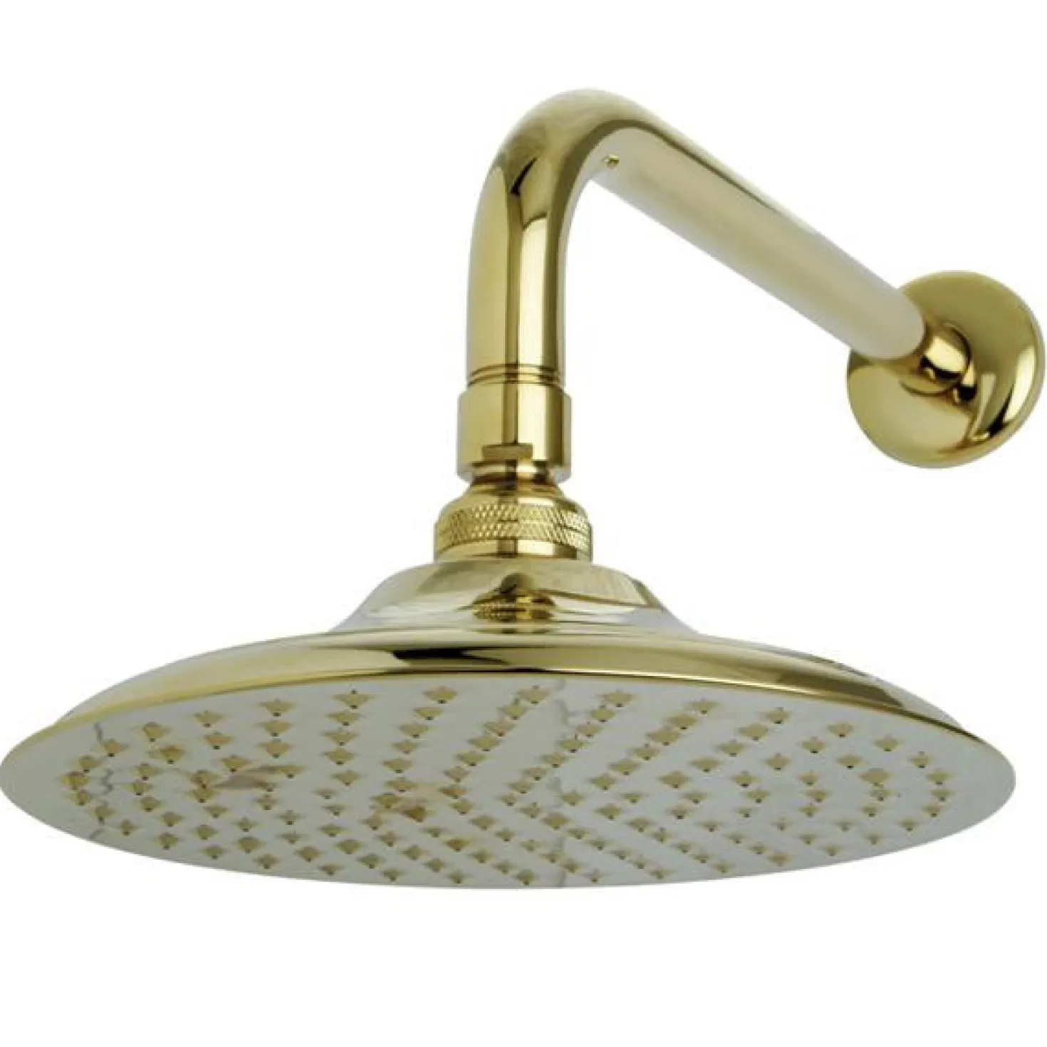 Kingston Brass Victorian 8" Dia Brass Shower Head with 12" Shower Arm Combo